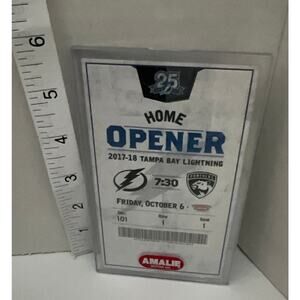 Tampa Bay Lightning 25th Anniversary Commemorative First Game Ticket